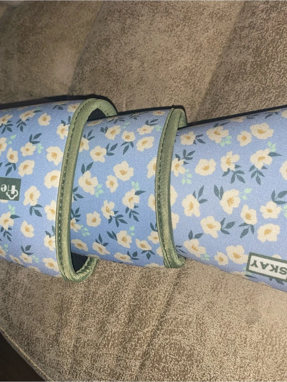 Heyskay Insulated Neoprene Floral Bottle Cooler Sleeves Blue/Green/White 3Pk